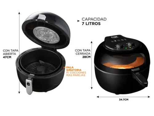 Freidora de Aire Gadnic F70 Sin Aceite 7 Litros 1400w - Image 4