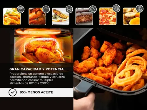 Freidora De Aire Gadnic Airfryer 3,5 L Digital Sin Aceite Pantalla Táctil - Image 5